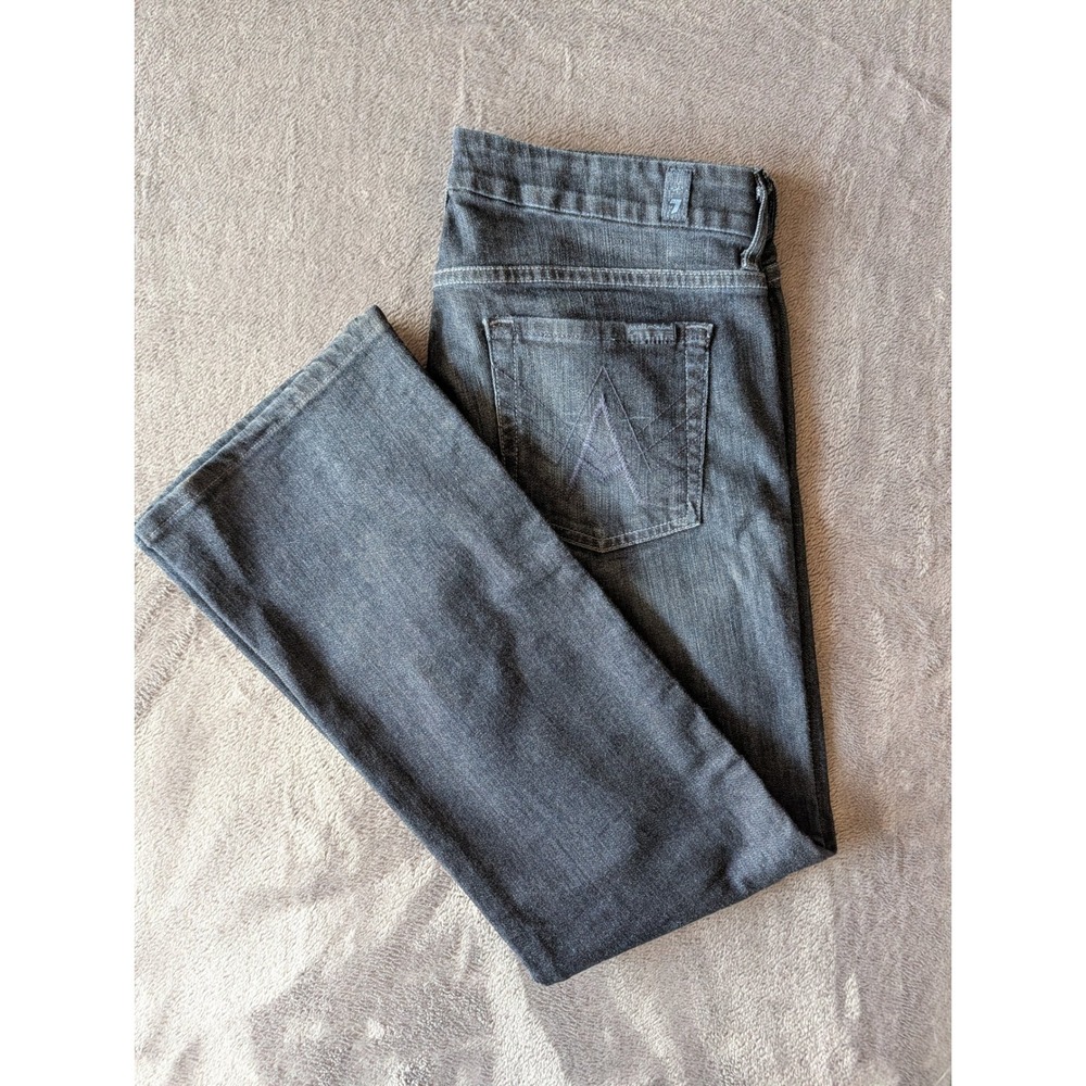 7 For All Mankind Mens A Pocket Bootcut Jeans Dark Charcoal Grey Size 30